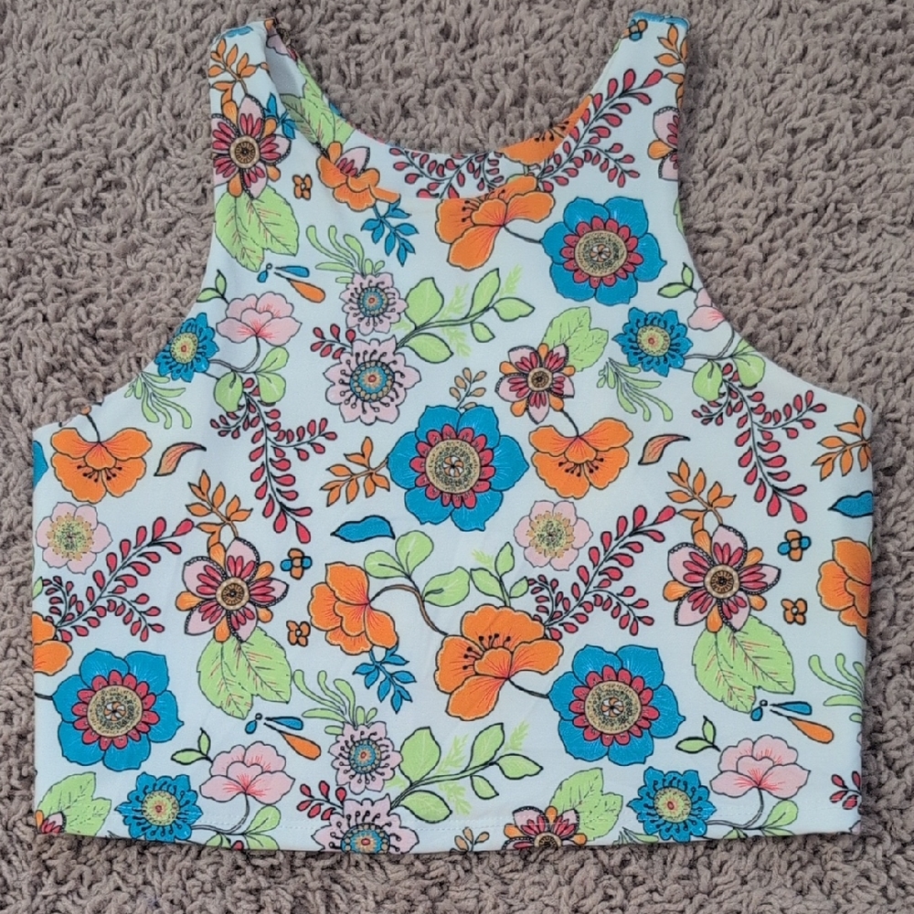 BECCA Multicolor Floral Crop Top